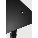 Featuring Bok Black Us Oak Black Adjustable Desk by Ethnicraft at Amethyst Home. The Bok adjustable desk was designed with the importance of health and good posture in mind. The motorised system in its legs allows the tabletop to be elevated to the height of your liking. That way, you can easily switch between sitting and standing throughout the workday. Choose between white or black . Amethyst Home provides interior design, new construction, custom furniture, and area rugs in the Miami metro area