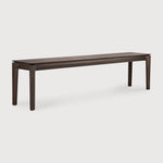 Featuring Bok Oak Brown Bench by Ethnicraft at Amethyst Home. Reminiscent of a goat's curved horns, the Bok collection combines sculptural elegance and contemporary crafting into a graceful and airy form. The Bok bench pairs well with the Bok dining table, but also as a stand-alone against a wall, in a hallway or at the end of a bed.Collection : BokFinish : VarnishedFloor Protect. Amethyst Home provides interior design, new construction, custom furniture, and area rugs in the Scottsdale metro area
