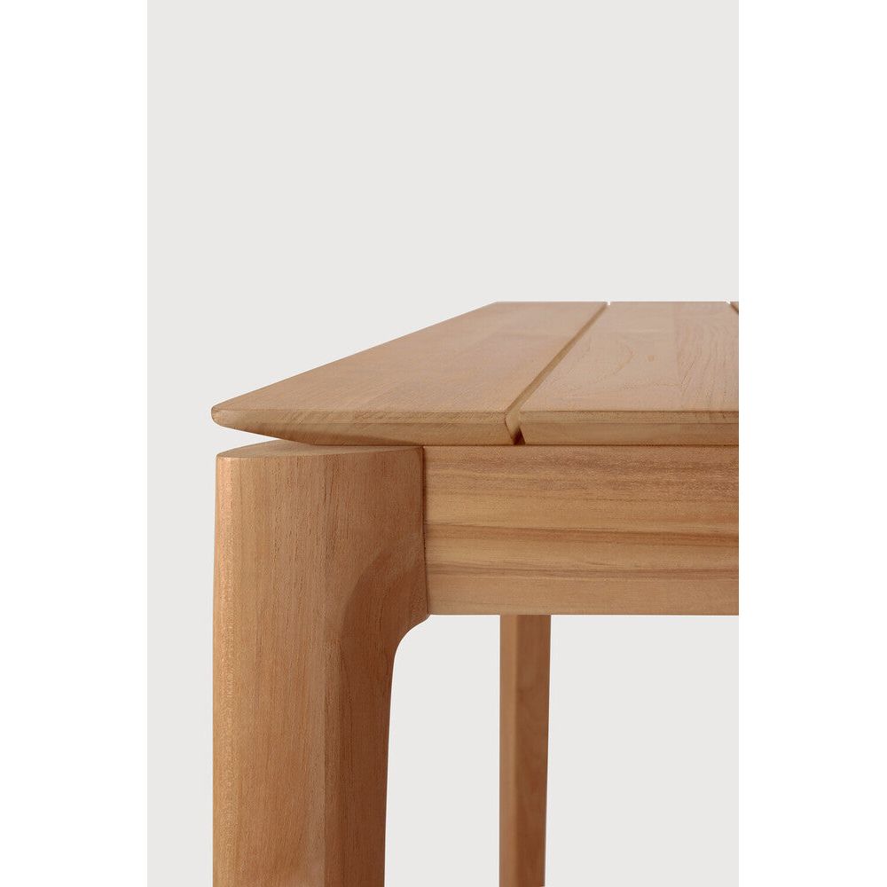 Featuring Bok Teak Outdoor Dining Table by Ethnicraft at Amethyst Home. Reminiscent of a goat's curved horns, the Bok collection combines sculptural elegance and contemporary crafting into a graceful and airy form. Just like its matching chair, the Bok dining table is another signature design. Its airy shape yet rock-solid construction make this piece a timeless and remarkable. Amethyst Home provides interior design, new construction, custom furniture, and area rugs in the Winter Garden metro area