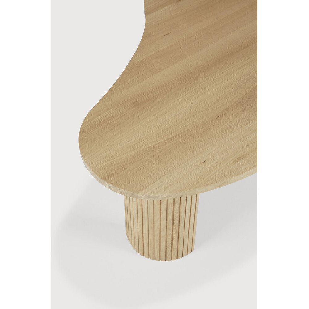 Featuring Boomerang Oak Coffee Table by Ethnicraft at Amethyst Home. Playful, pebble shapes set on a beautiful, folded, base. The Boomerang coffee table is a fantastic and well-proportioned addition to any space. Configured with the two sizes together, or as a stand-alone, this design is sure to capture attention.Adjustable Feet : NoBrushed : NoCollection : BoomerangFinish : OiledFlo. Amethyst Home provides interior design, new construction, custom furniture, and area rugs in the Dallas metro area