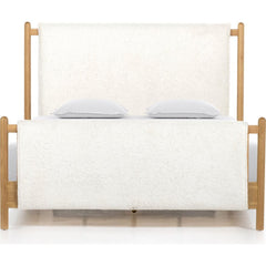 Featuring Bowen Bed by Four Hands at Amethyst Home. Bring a cozy hygge vibe to the bedroom with this textured Bowen Bed. Framed by light-finished solid oak, a sling-style bed features faux shearling head and foot boards -- sure to elevate any bedroom. 
Queen Overall Dimensions: 64.25"W x 87.25"L x 48"HKing Overall Dimensions: 80.25"W x 88.50"L x 48"H
Colo.  Amethyst Home provides interior design, new home construction design consulting, vintage area rugs, and lighting in the Scottsdale metro area.