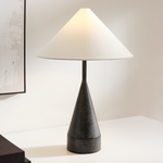 Featuring Brachion Medium Table Lamp Black Pearl by Visual Comfort at Amethyst Home. Illuminate your space with the Brachion Medium Table Lamp in Black Pearl. This elegant lamp adds a touch of sophistication to any room, while providing warm and inviting lighting. Its sleek design and high-quality materials make it a luxurious addition to your decor. Experience artful lighting. Amethyst Home provides interior design, new construction, custom furniture, and area rugs in the Winter Garden metro area