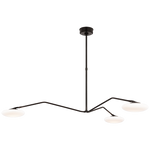 Featuring Brindille Extra Large Three Light Chandelier Gun Metal by Visual Comfort at Amethyst Home. The Brindille by Champalimaud strikes a balance between organic beauty and technical innovation. As if a branch laden with petals, the slender gunmetal, polished nickel, or soft brass arms of the suspended frame support petal-like white glass shades. Thanks to a spoon-shaped brass fitt. Amethyst Home provides interior design, new construction, custom furniture, and area rugs in the Omaha metro area