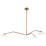 Featuring Brindille Extra Large Three Light Chandelier Soft Brass by Visual Comfort at Amethyst Home. The Brindille by Champalimaud strikes a balance between organic beauty and technical innovation. As if a branch laden with petals, the slender gunmetal, polished nickel, or soft brass arms of the suspended frame support petal-like white glass shades. Thanks to a spoon-shaped b. Amethyst Home provides interior design, new construction, custom furniture, and area rugs in the Winter Garden metro area