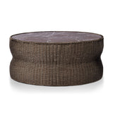 Brixby Outdoor Coffee Table - Merlot Marble | shipping 12/10/2026