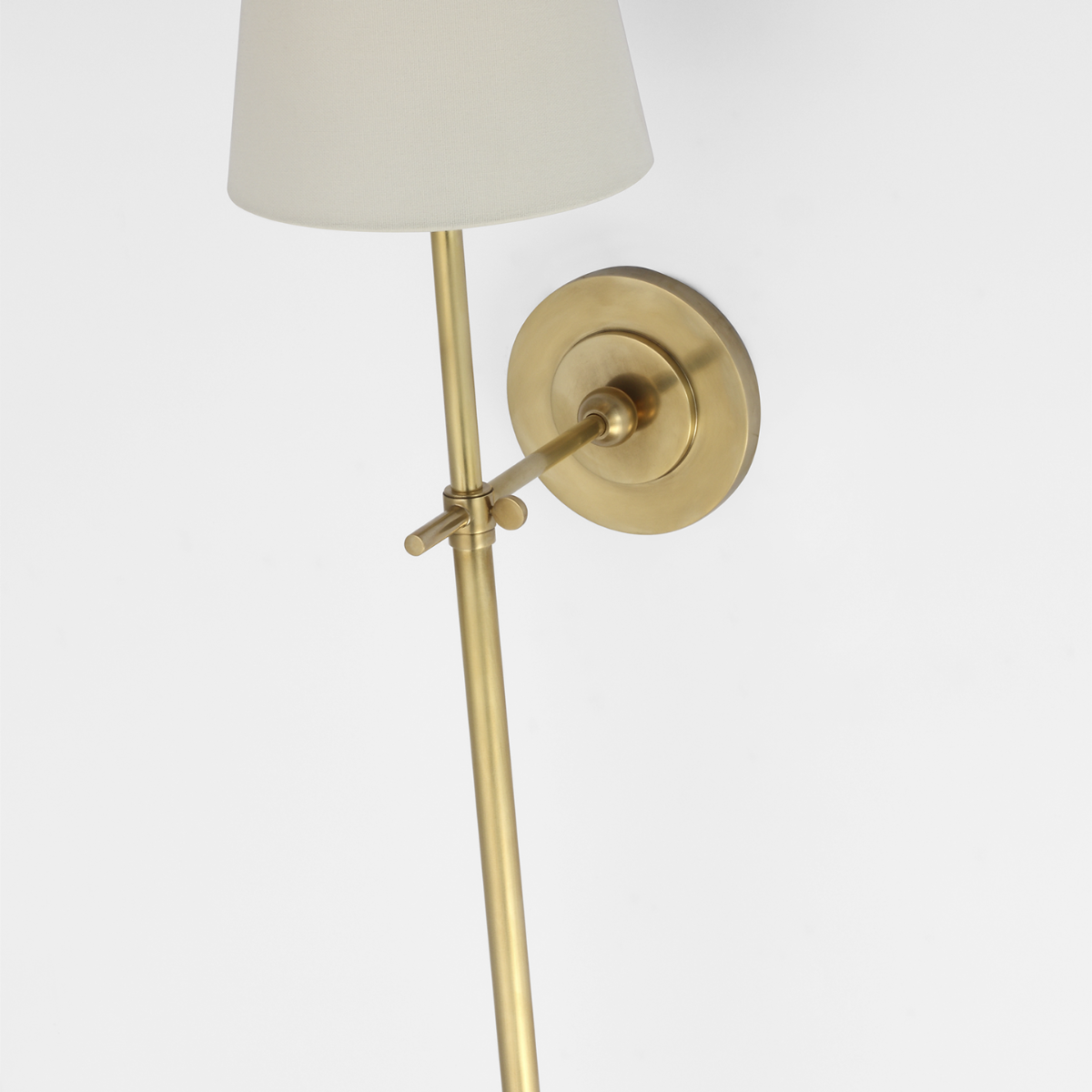 Featuring Bryant 27" Cordless Tail Sconce Hand-Rubbed Antique Brass by Visual Comfort at Amethyst Home. Bryant 27" Cordless Tail Sconce in Hand-Rubbed Antique Brass with Linen Shade
Overall Dimensions: 6.5" L x 6.5" W x 26.75" HWeight : 3 lbs.. Amethyst Home provides interior design, new construction, custom furniture, and area rugs in the San Diego metro area