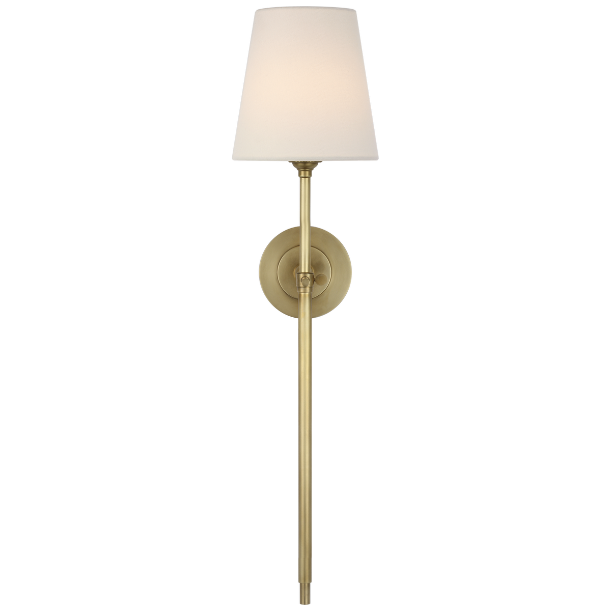Featuring Bryant 27" Cordless Tail Sconce Hand-Rubbed Antique Brass by Visual Comfort at Amethyst Home. Bryant 27" Cordless Tail Sconce in Hand-Rubbed Antique Brass with Linen Shade
Overall Dimensions: 6.5" L x 6.5" W x 26.75" HWeight : 3 lbs.. Amethyst Home provides interior design, new construction, custom furniture, and area rugs in the Scottsdale metro area