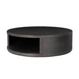 Bucco Round Coffee Table - Black Faux Shagreen | shipping 12/15/2026