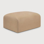Featuring Bulky Light Sepia Footstool by Ethnicraft at Amethyst Home. The Bulky celebrates simplicity and versatility in one cohesive form. Its mono-volume design, softened by rounded corners and accentuated with subtle stitching details, lends understated elegance to any space. The clean silhouette pairs with luxurious upholstery and thoughtful contours to provide lasting comfort. W. Amethyst Home provides interior design, new construction, custom furniture, and area rugs in the Austin metro area