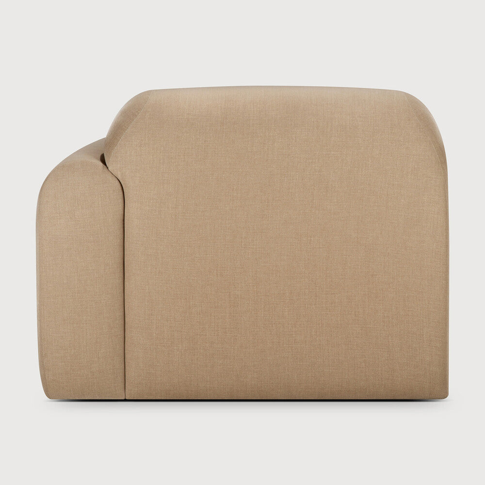 Featuring Bulky Light Sepia Modular Sofa by Ethnicraft at Amethyst Home. The Bulky celebrates simplicity and versatility in one cohesive form. Its mono-volume design, softened by rounded corners and accentuated with subtle stitching details, lends understated elegance to any space. The clean silhouette pairs with luxurious upholstery and thoughtful contours to provide lasting comfort. Amethyst Home provides interior design, new construction, custom furniture, and area rugs in the Dallas metro area