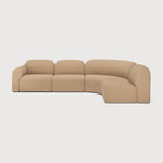 Featuring Bulky Light Sepia Right Modular Sofa Set by Ethnicraft at Amethyst Home. The Bulky celebrates simplicity and versatility in one cohesive form. Its mono-volume design, softened by rounded corners and accentuated with subtle stitching details, lends understated elegance to any space. The clean silhouette pairs with luxurious upholstery and thoughtful contours to provide lastin. Amethyst Home provides interior design, new construction, custom furniture, and area rugs in the Omaha metro area