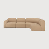 Featuring Bulky Light Sepia Right Modular Sofa Set by Ethnicraft at Amethyst Home. The Bulky celebrates simplicity and versatility in one cohesive form. Its mono-volume design, softened by rounded corners and accentuated with subtle stitching details, lends understated elegance to any space. The clean silhouette pairs with luxurious upholstery and thoughtful contours to provide lastin. Amethyst Home provides interior design, new construction, custom furniture, and area rugs in the Omaha metro area