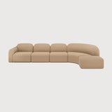 Featuring Bulky Light Sepia Standard Right Modular Sofa Set by Ethnicraft at Amethyst Home. The Bulky celebrates simplicity and versatility in one cohesive form. Its mono-volume design, softened by rounded corners and accentuated with subtle stitching details, lends understated elegance to any space. The clean silhouette pairs with luxurious upholstery and thoughtful contours to pr. Amethyst Home provides interior design, new construction, custom furniture, and area rugs in the Monterey metro area