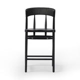 Featuring Buxton Black Rush Bar + Counter Stool by Four Hands at Amethyst Home. A solid oak counter stool defined by tapered legs and framing gives an updated look to the classic whistler chair. Finished with a paper rush wrapped detail on the back.BarOverall Dimensions: 19.25"w x 22.25"d x 42.75"hWeight: 23.70 lbsCounterOverall Dimensions: 19.50"w x 22.25"d x 38.75"hWeight: 21.61. Amethyst Home provides interior design, new construction, custom furniture, and area rugs in the Nashville metro area