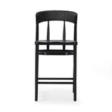 Featuring Buxton Black Rush Bar + Counter Stool by Four Hands at Amethyst Home. A solid oak counter stool defined by tapered legs and framing gives an updated look to the classic whistler chair. Finished with a paper rush wrapped detail on the back.BarOverall Dimensions: 19.25"w x 22.25"d x 42.75"hWeight: 23.70 lbsCounterOverall Dimensions: 19.50"w x 22.25"d x 38.75"hWeight: 21.61 l. Amethyst Home provides interior design, new construction, custom furniture, and area rugs in the Seattle metro area