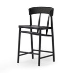 Featuring Buxton Black Rush Bar + Counter Stool by Four Hands at Amethyst Home. A solid oak counter stool defined by tapered legs and framing gives an updated look to the classic whistler chair. Finished with a paper rush wrapped detail on the back.BarOverall Dimensions: 19.25"w x 22.25"d x 42.75"hWeight: 23.70 lbsCounterOverall Dimensions: 19.50"w x 22.25"d x 38.75"hWeight: 21.61 l. Amethyst Home provides interior design, new construction, custom furniture, and area rugs in the Seattle metro area
