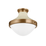 Maxton Flush Mount - Patina Brass And Soft Sand