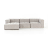 Langham Channeled 3-Piece Sectional - Napa Sandstone