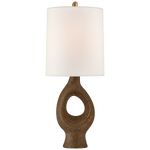 Featuring Capra Medium Table Lamp Chalk Burnt Gold by Visual Comfort at Amethyst Home. The stylish Capra by AERIN adds a sculptural element to any room. A textured finish and a narrow linen shade complete the curved openwork base. Alone or paired, the unique piece provides contemporary character.
Overall Dimensions: 12" L x 12" W x 29" HWeight: 9 lbs.. Amethyst Home provides interior design, new construction, custom furniture, and area rugs in the Omaha metro area