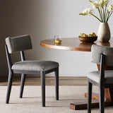 Featuring Cardell Alcala Nickel Dining Chair by Four Hands at Amethyst Home. Burnt parawood forms a curved barrel back for a shapely take on everyday dining, with textural fabric that moves between styles with ease.Overall Dimensions: 24.00"w x 22.50"d x 32.50"hWeight : 16.53 lbsMaterials : 70% Polyester, 20% Viscose (Rayon), 10% Flax/Linen, Solid Parawood, Poplar Plywood. Amethyst Home provides interior design, new construction, custom furniture, and area rugs in the Des Moines metro area