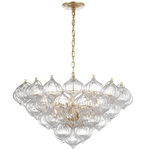 Featuring Caselli 36" Basket Chandelier Gild by Visual Comfort at Amethyst Home. Caselli 36" Basket Chandelier in Gild with Clear Glass
Overall Dimensions: 35.75" L x 35.75" W x 19.25" HWeight: 42 lbs.. Amethyst Home provides interior design, new construction, custom furniture, and area rugs in the Charlotte metro area