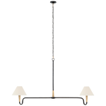 Featuring Cavalli 60" Linear Chandelier Aged Iron and Hand-Rubbed Antique Brass by Visual Comfort at Amethyst Home. Illuminate your space with the timeless elegance of the Cavalli 60" Linear Chandelier. Crafted with a blend of aged iron and hand-rubbed antique brass, this chandelier exudes luxury and sophistication. Its 60" size offers ample lighting, making it perfect for any ro. Amethyst Home provides interior design, new construction, custom furniture, and area rugs in the Des Moines metro area