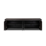 Chalmers Media Console - Smoked Black Resawn Oak | shipping 08/28/2026