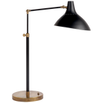 Featuring Charlton Table Lamp Black and Brass by Visual Comfort at Amethyst Home. The Charlton by AERIN delivers both practicality and elegance. The functional pieces illuminate walls, floors, or ceilings and offer limitless angles of illumination thanks to extended arms that can bend and reach as needed. Pivoting, curved shades can be customized with several brass or matte finishes,. Amethyst Home provides interior design, new construction, custom furniture, and area rugs in the Dallas metro area