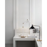 Featuring Charlton Table Lamp Black and Brass by Visual Comfort at Amethyst Home. The Charlton by AERIN delivers both practicality and elegance. The functional pieces illuminate walls, floors, or ceilings and offer limitless angles of illumination thanks to extended arms that can bend and reach as needed. Pivoting, curved shades can be customized with several brass or matte finis. Amethyst Home provides interior design, new construction, custom furniture, and area rugs in the Scottsdale metro area