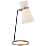 Featuring Clarkson Table Lamp Black and Brass by Visual Comfort at Amethyst Home. The Clarkson by AERIN presents a minimalist form and offers a variety of lighting positions. Soft, even lighting emanates from slender shades, while brass and matte details suggest a slightly dramatic flair. This is a sophisticated choice for hallways, home libraries, or bedrooms alike.
Overall Dimen. Amethyst Home provides interior design, new construction, custom furniture, and area rugs in the Park City metro area