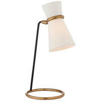 Featuring Clarkson Table Lamp Black and Brass by Visual Comfort at Amethyst Home. The Clarkson by AERIN presents a minimalist form and offers a variety of lighting positions. Soft, even lighting emanates from slender shades, while brass and matte details suggest a slightly dramatic flair. This is a sophisticated choice for hallways, home libraries, or bedrooms alike.
Overall Dimen. Amethyst Home provides interior design, new construction, custom furniture, and area rugs in the Park City metro area