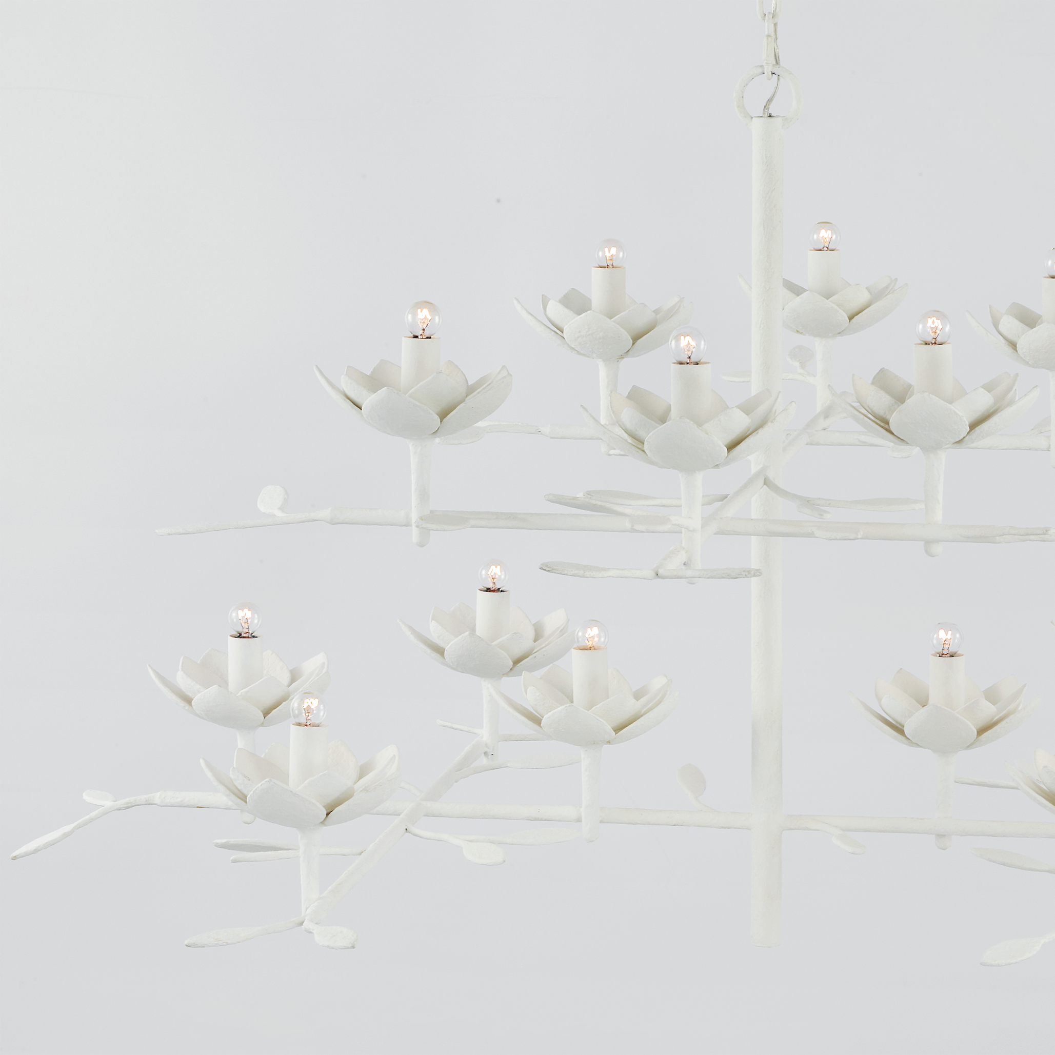 Featuring Clementine 53" Tiered Chandelier Plaster White by Visual Comfort at Amethyst Home. Indulge in luxury and sophistication with the Clementine 53" Tiered Chandelier in Plaster White. This exquisite chandelier adds a touch of elegance to any space, with its stunning tiered design and soft white color. Illuminate your home with this stylish and exclusive piece.
Overall Dime. Amethyst Home provides interior design, new construction, custom furniture, and area rugs in the Los Angeles metro area