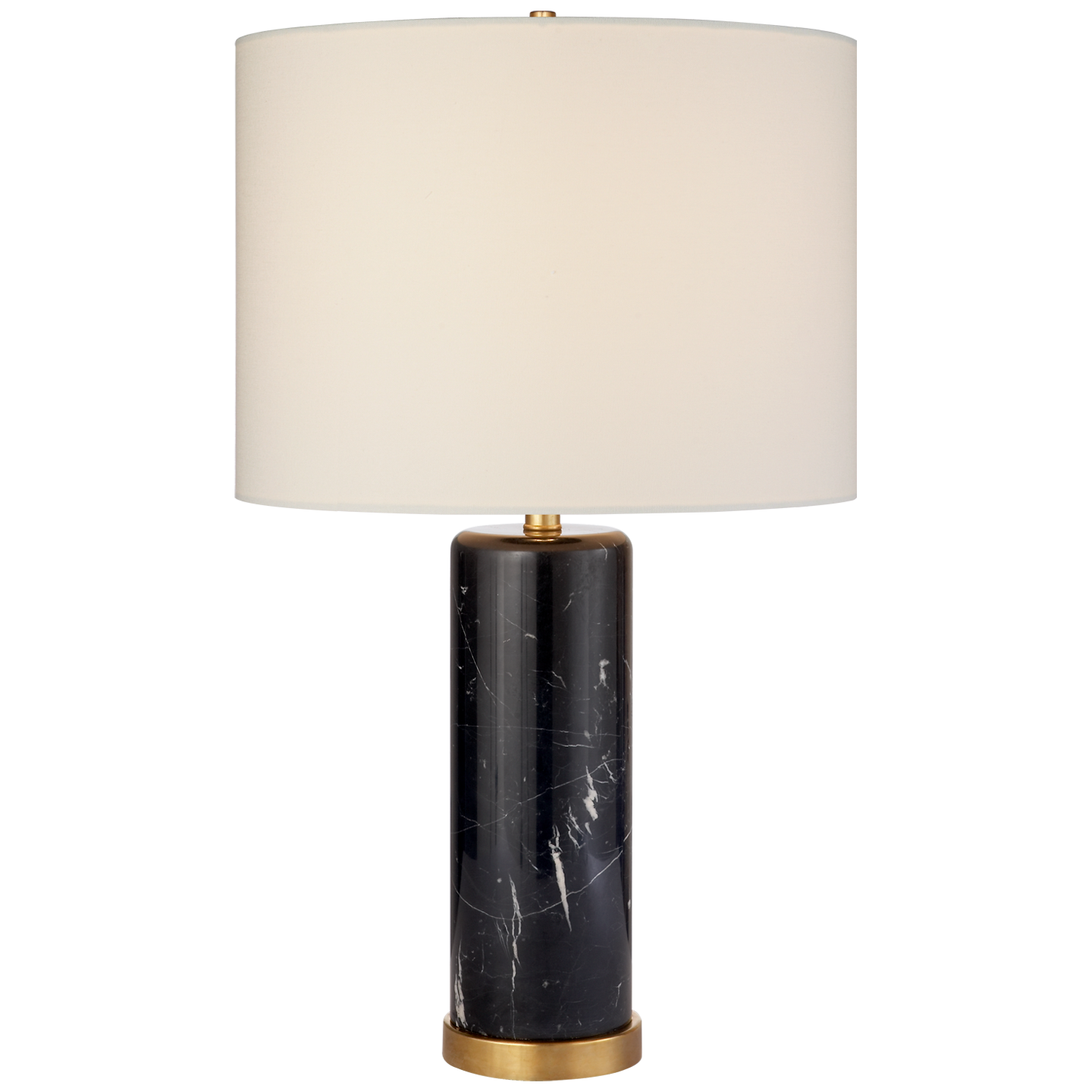 Featuring Cliff Table Lamp Black Marble by Visual Comfort at Amethyst Home. The stately Cliff by AERIN exudes old-world glamour. The cylindrical solid marble base showcases brass accents and a generous linen shade for an overall strong impression and ideal lighting for a study or home library.
Overall Dimensions: 17" L x 17" W x 30" HWeight: 31 lbs.. Amethyst Home provides interior design, new construction, custom furniture, and area rugs in the Salt Lake City metro area