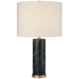Featuring Cliff Table Lamp Brown Marble by Visual Comfort at Amethyst Home. The stately Cliff by AERIN exudes old-world glamour. The cylindrical solid marble base showcases brass accents and a generous linen shade for an overall strong impression and ideal lighting for a study or home library.
Overall Dimensions: 17" L x 17" W x 30" HWeight: 31 lbs.. Amethyst Home provides interior design, new construction, custom furniture, and area rugs in the Calabasas metro area