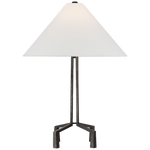 Featuring Clifford Medium Table Lamp Aged Iron by Visual Comfort at Amethyst Home. The Clifford series by Marie Flanigan is Inspired by Brutalist architecture's rough, textured surfaces and unexpected shapes. Decisive lines in hammered metal define a linear silhouette for the floor and table lamps, while two sizes of hanging shades are secured by the same metalwork in finishes of p. Amethyst Home provides interior design, new construction, custom furniture, and area rugs in the Monterey metro area