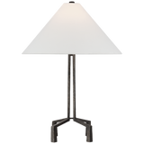 Featuring Clifford Medium Table Lamp Aged Iron by Visual Comfort at Amethyst Home. The Clifford series by Marie Flanigan is Inspired by Brutalist architecture's rough, textured surfaces and unexpected shapes. Decisive lines in hammered metal define a linear silhouette for the floor and table lamps, while two sizes of hanging shades are secured by the same metalwork in finishes of p. Amethyst Home provides interior design, new construction, custom furniture, and area rugs in the Monterey metro area