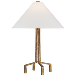 Featuring Clifford Medium Table Lamp Gilded Iron by Visual Comfort at Amethyst Home. The Clifford series by Marie Flanigan is Inspired by Brutalist architecture's rough, textured surfaces and unexpected shapes. Decisive lines in hammered metal define a linear silhouette for the floor and table lamps, while two sizes of hanging shades are secured by the same metalwork in finishes of pl. Amethyst Home provides interior design, new construction, custom furniture, and area rugs in the Tampa metro area