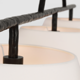 Featuring Collette 70" Linear Chandelier Aged Iron by Visual Comfort at Amethyst Home. Illuminate your space with the Collette 70" Linear Chandelier. Boasting a sleek and sophisticated design, this chandelier adds a touch of elegance to any room. Its aged iron finish creates a sense of luxury, while providing ample overhead lighting. Elevate your home with this premium lighting f. Amethyst Home provides interior design, new construction, custom furniture, and area rugs in the Alpharetta metro area