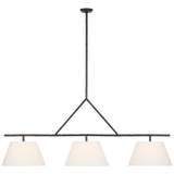 Featuring Collette 70" Linear Chandelier Aged Iron by Visual Comfort at Amethyst Home. Illuminate your space with the Collette 70" Linear Chandelier. Boasting a sleek and sophisticated design, this chandelier adds a touch of elegance to any room. Its aged iron finish creates a sense of luxury, while providing ample overhead lighting. Elevate your home with this premium lighting fi. Amethyst Home provides interior design, new construction, custom furniture, and area rugs in the Charlotte metro area