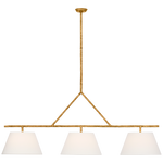 Featuring Collette 70" Linear Chandelier Gilded Iron by Visual Comfort at Amethyst Home. Illuminate your space with the elegant and exclusive Collette 70" Linear Chandelier in Gilded Iron. This stunning chandelier adds a touch of luxury to any room, with its intricate design and expert craftsmanship. Create a warm and inviting atmosphere with the soft glow of this sophisticated piec. Amethyst Home provides interior design, new construction, custom furniture, and area rugs in the Houston metro area