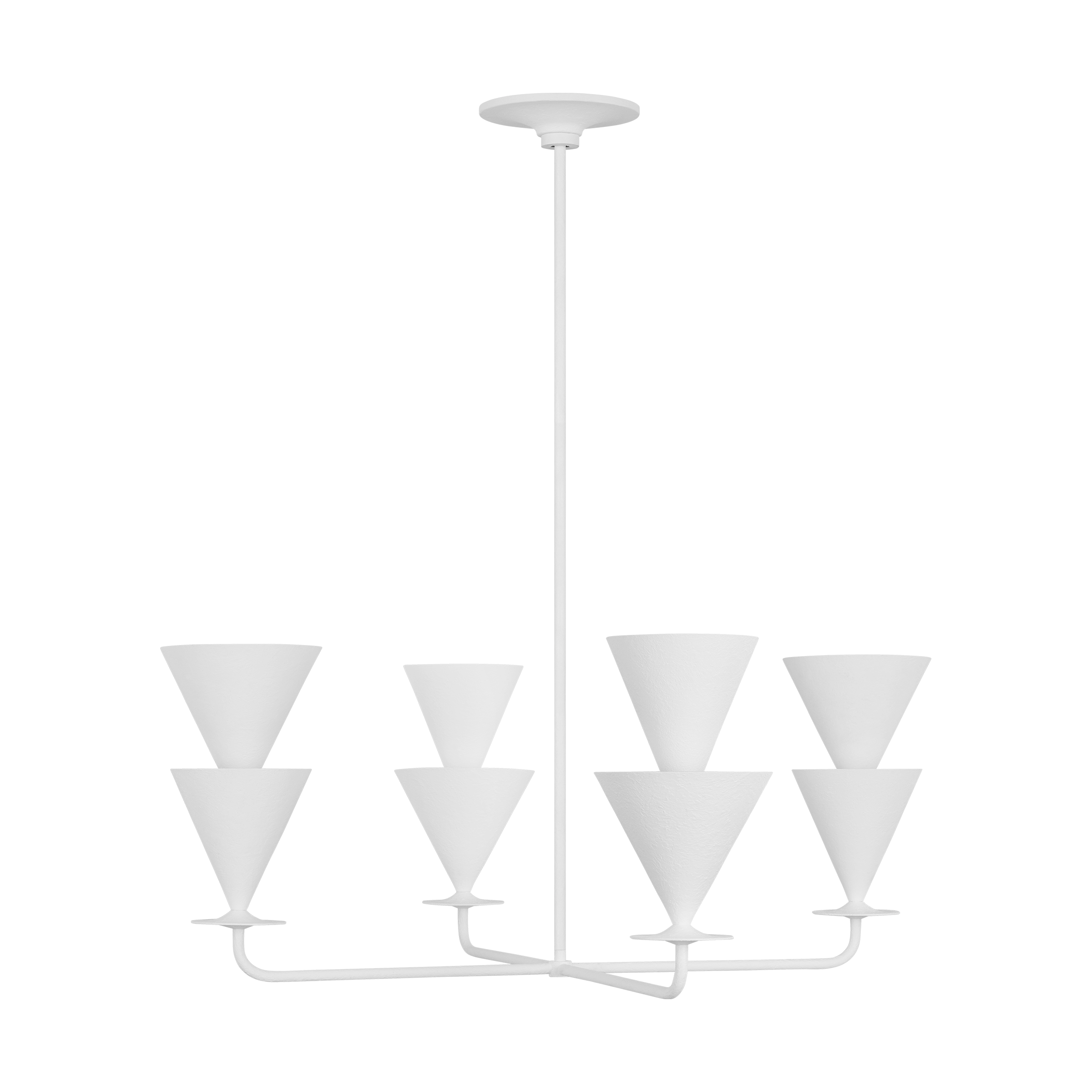 Featuring Cornet Large Chandelier Cast Plaster by Visual Comfort at Amethyst Home. Introducing our Cornet Large Chandelier, a statement piece for any luxurious space. Crafted from cast plaster, this chandelier exudes sophistication and elegance. With its intricate design and flawless construction, it will add an artistic touch to any room. Elevate your home decor with this exqui. Amethyst Home provides interior design, new construction, custom furniture, and area rugs in the Los Angeles metro area