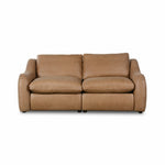Featuring Crawford Palermo Drift Power Recliner 2-Piece Sectional Sofa by Four Hands at Amethyst Home. A fresh take on the classic recliner. Customize your comfort level with the push of hidden buttons with pieces in our Power Motion collection. Made from caramel top-grain leather. Includes 9'5" power cord. There is a six-motor maximum per power outlet. Each motor comes with a . Amethyst Home provides interior design, new construction, custom furniture, and area rugs in the Laguna Beach metro area