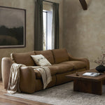 Featuring Crawford Palermo Drift Power Recliner 3-Piece Sectional Sofa by Four Hands at Amethyst Home. A fresh take on the classic recliner. Customize your comfort level with the push of hidden buttons with pieces in our Power Motion collection. Made from caramel top-grain leather. Includes 9'5" power cord. There is a six-motor maximum per power outlet. Each motor comes with a two. Amethyst Home provides interior design, new construction, custom furniture, and area rugs in the Charlotte metro area