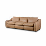 Featuring Crawford Palermo Drift Power Recliner 3-Piece Sectional Sofa by Four Hands at Amethyst Home. A fresh take on the classic recliner. Customize your comfort level with the push of hidden buttons with pieces in our Power Motion collection. Made from caramel top-grain leather. Includes 9'5" power cord. There is a six-motor maximum per power outlet. Each motor comes with a two-yea. Amethyst Home provides interior design, new construction, custom furniture, and area rugs in the Tampa metro area