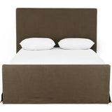 Featuring Daphne Coffee Slipcover Bed by Four Hands at Amethyst Home. Grand high back and matte linen beauty -- the Daphne bed is a dream!
Slipcovered bed upholstered in sustainably made Belgian Linen. Naturally durable and soft to the touch, Libeco-sourced linens are artisan-made and free of toxic chemicals. Slipcovered styles are fully removable and machine-washable for easy care. Amethyst Home provides interior design, new construction, custom furniture and area rugs in the Nashville metro area