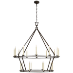 Featuring Darlana Extra Large Two-Tier Chandelier Aged Iron by Visual Comfort at Amethyst Home. Elevate your space with the Darlana Extra Large Two-Tier Chandelier. This exquisite statement piece features a captivating aged iron finish that exudes luxury. Its two-tier design adds depth and grandeur to any room, making it the perfect addition to your home. Illuminate your space in . Amethyst Home provides interior design, new construction, custom furniture, and area rugs in the San Diego metro area