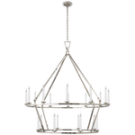 Featuring Darlana Extra Large Two-Tier Chandelier Polished Nickel by Visual Comfort at Amethyst Home. Illuminate your space with the exquisite Darlana Extra Large Two-Tier Chandelier. Indulge in luxury with its polished nickel finish and two-tier design, providing ample lighting and a touch of elegance to any room. Add a touch of sophistication to your home with this stunning chandel. Amethyst Home provides interior design, new construction, custom furniture, and area rugs in the Austin metro area