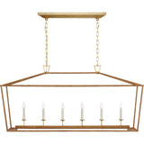Darlana Large Wrapped Linear Lantern - Gild and Natural Rattan | shipping 03/25/2027