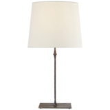 Featuring Dauphine Table Lamp Aged Iron by Visual Comfort at Amethyst Home. Illuminate your space with the Dauphine Table Lamp. Crafted from aged iron, this sophisticated lamp adds an elegant touch to any room. Let its warm glow and intricate design provide both functional lighting and visual artistry. Elevate your decor with this luxurious piece.
Overall Dimensions: 16" L x 16" W x 3. Amethyst Home provides interior design, new construction, custom furniture, and area rugs in the Miami metro area