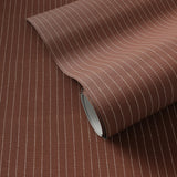 Dobby Stripe Grasscloth Wallpaper by FH Art Studio - Rust